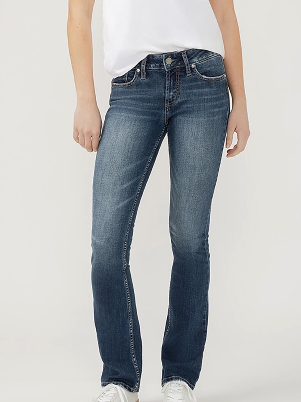 Silver Suki mid boot plus size jeans